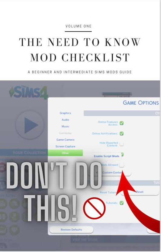 The Need To Know Sims Mod Installation Checklist
